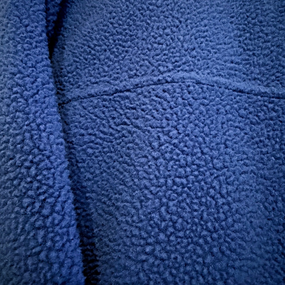Vtg Columbia‎ fleece pullover aztec sothwestern trim neon blue L - Picture 6 of 11